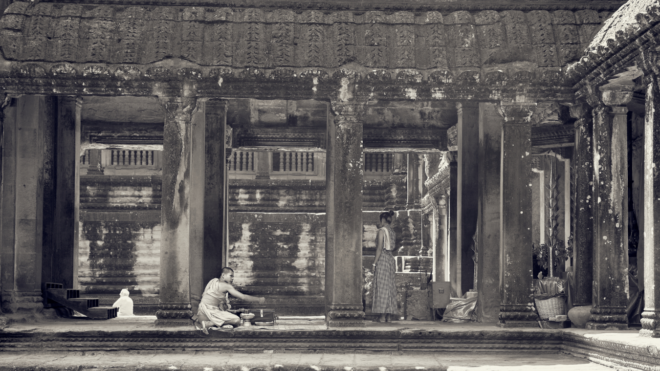 The Angkor Wat temple complex is perhaps the most spectacular part of the broader Khmer Empire capital city, Angkor.